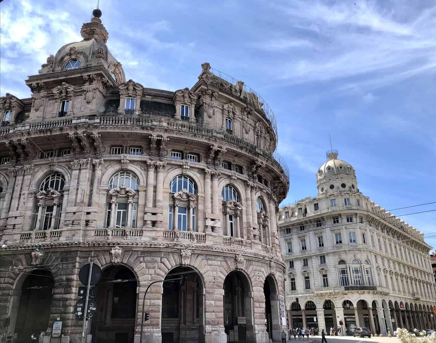 Genoa Piazza De Ferrari Baroque Buildings