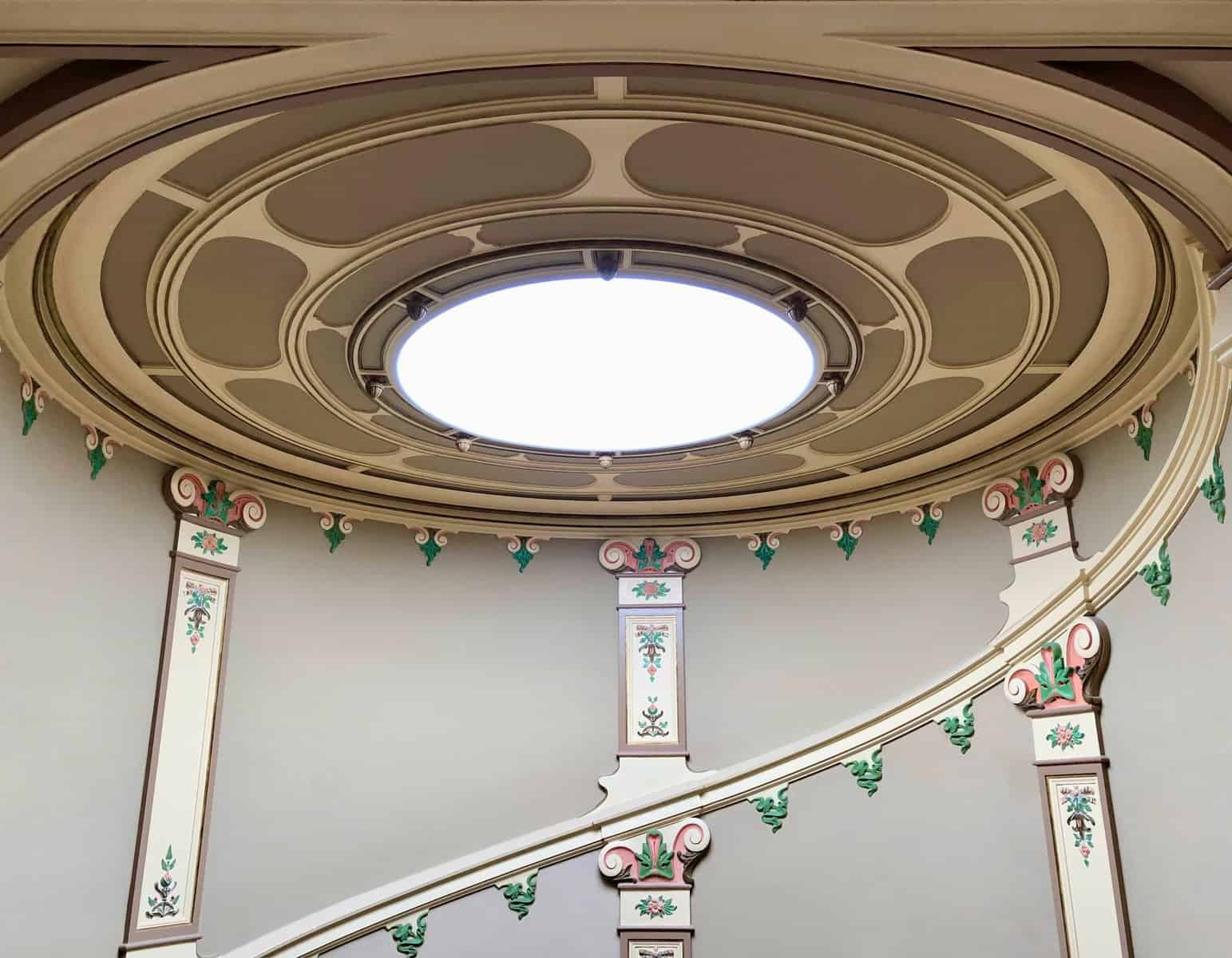 Soller Mallorca Art Nouveau Architecture Can Prunera Interior Stairwell Round Skylight