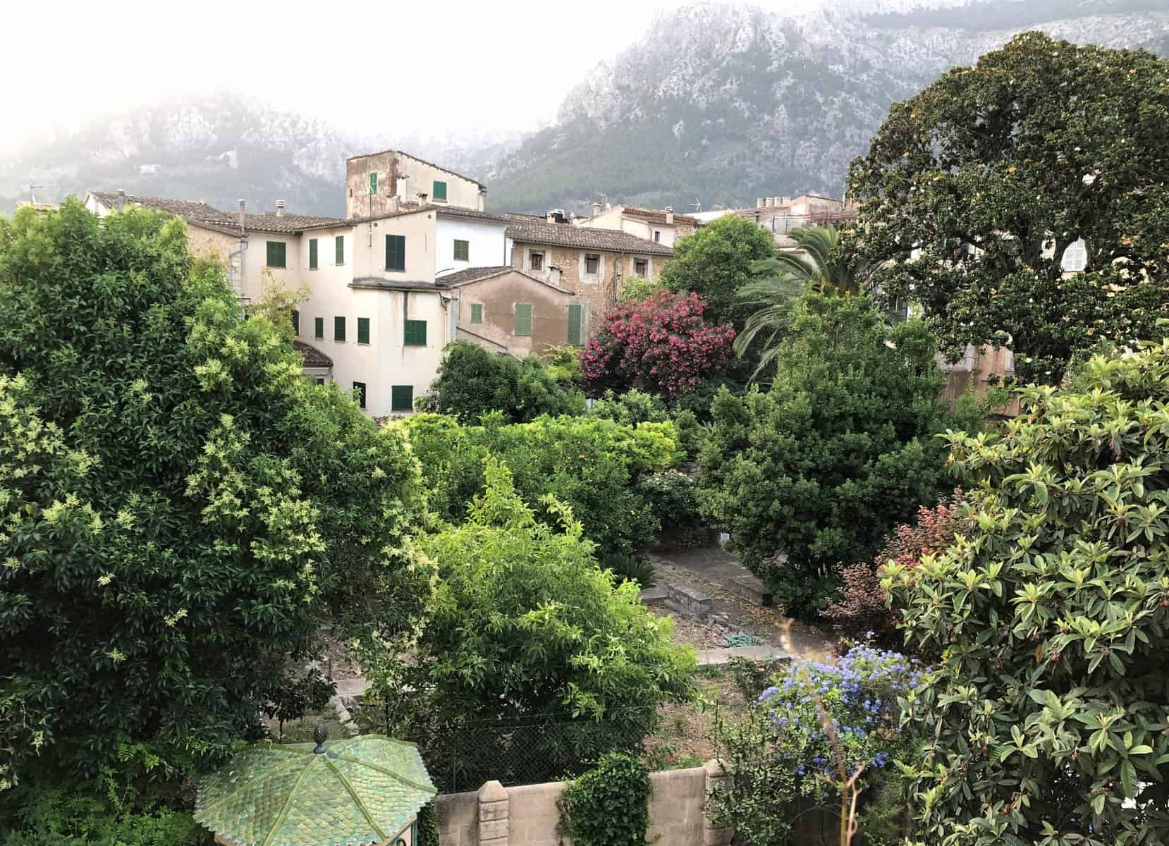 Soller Mallorca Sardeviu Hotel View Of Mountains And Garden From Balcony