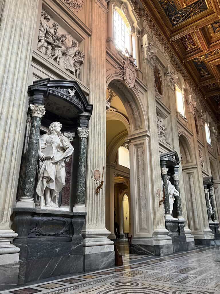 Basilica Of Saint John Lateran In Rome Niches With Sculptures Borromini Baroque Architecture