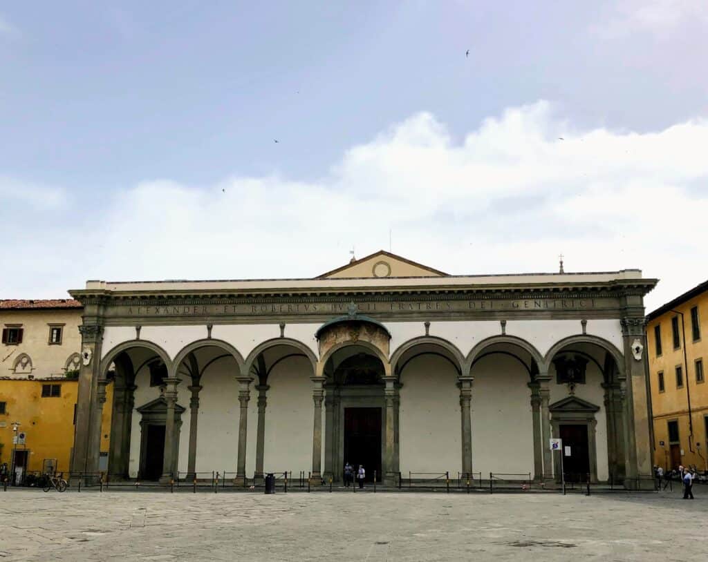 Florence Santissima Annunziata Renaissance Church And Piazza Exterior Facade Portico