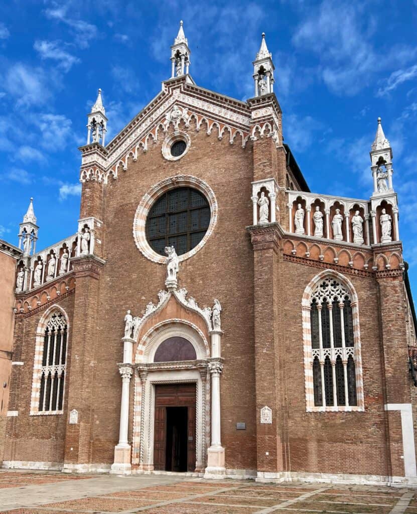 Venice Madonna Del Orto Church Exterior Brick Facade Venetian Gothic Architecture Cannaregio District