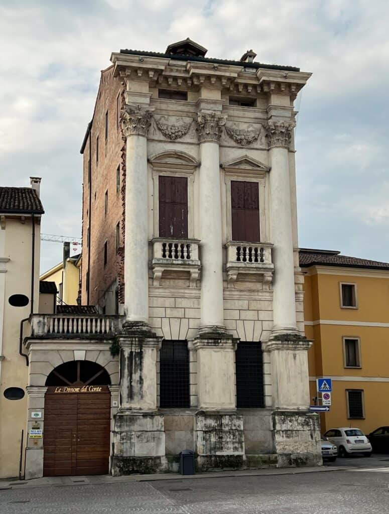 Palazzo Porto Breganze Palladio Architecture Vicenza Narrow Building Exterior With Oversized Columns