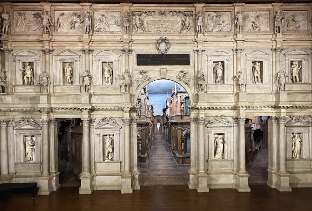 Palladio Teatro Olimpico Vicenza Classical Theater Stage Designed By Vincenzo Scamozzi