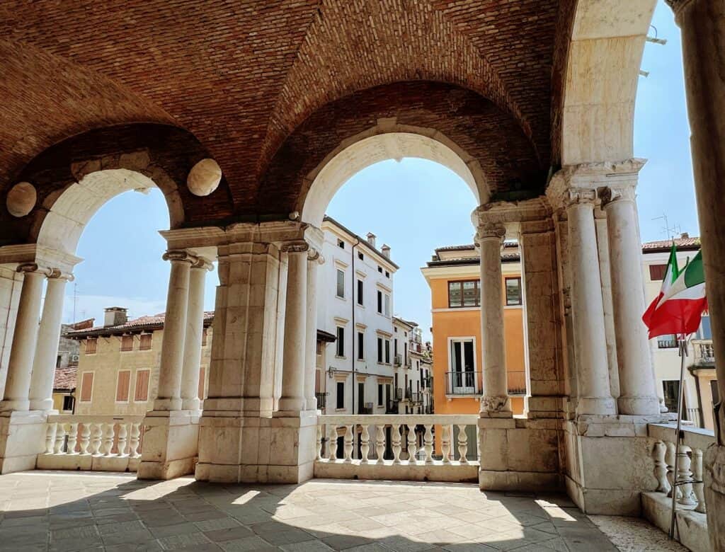 Palladio Basilica Palladiana Upper Loggia Vicenza Buildings Italian Flags