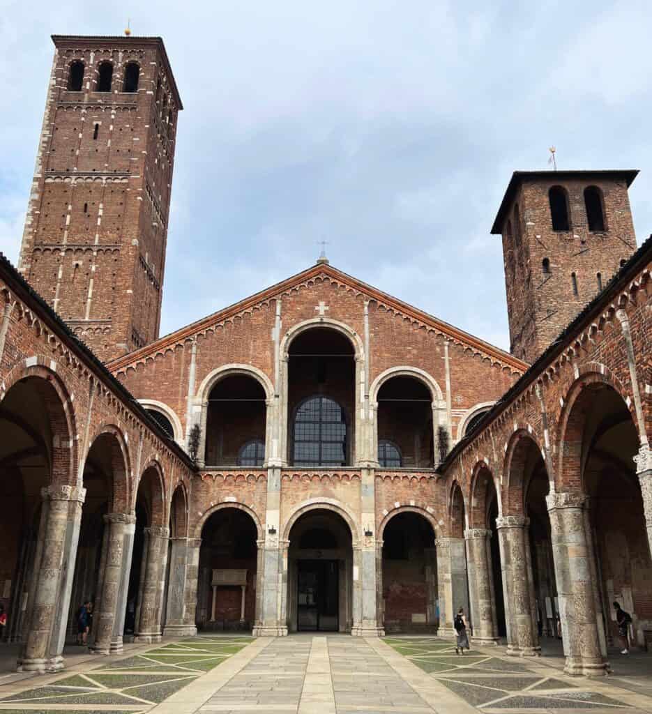 Milan San Ambrogio Exterior Early Christian Church Brick Facade