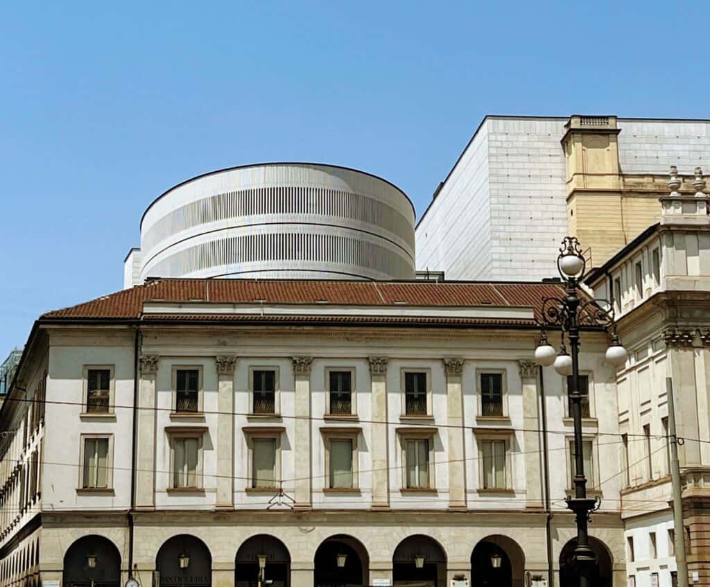 Milan La Scala Exterior Tower Renovation By Mario Botta Neoclassical Architecture