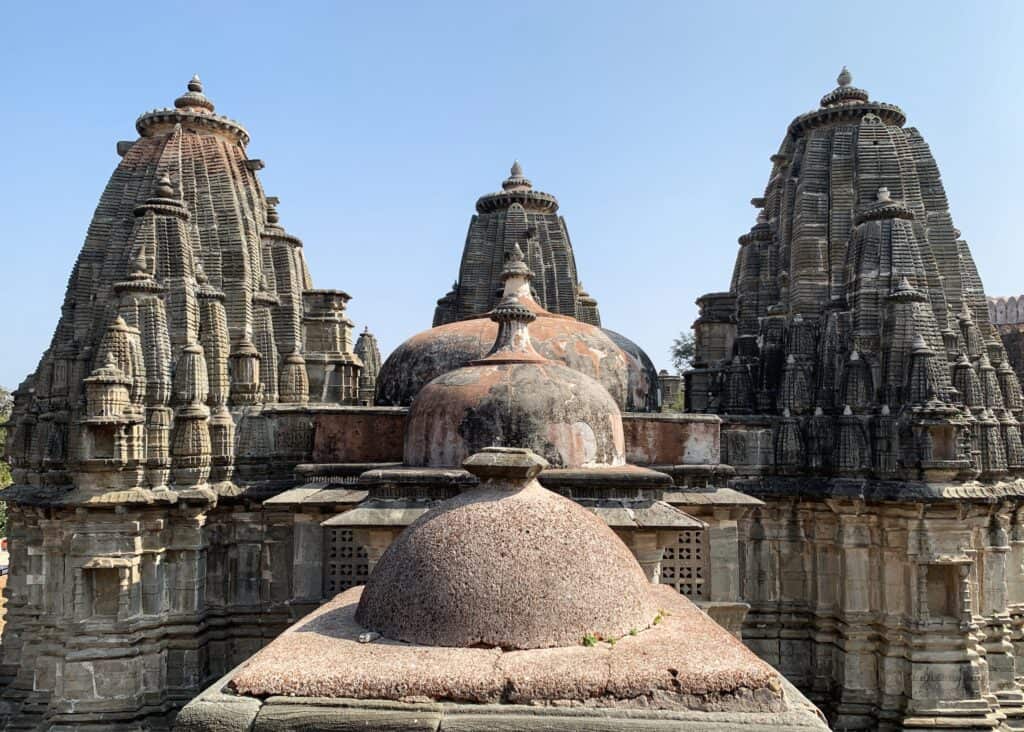 Kumbhalgarh View Of Temple Towers And Domes Rajput Architecture India