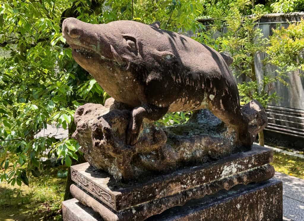 Stone Hog Statue Nanzenji Sub-temple Kyoto Japan