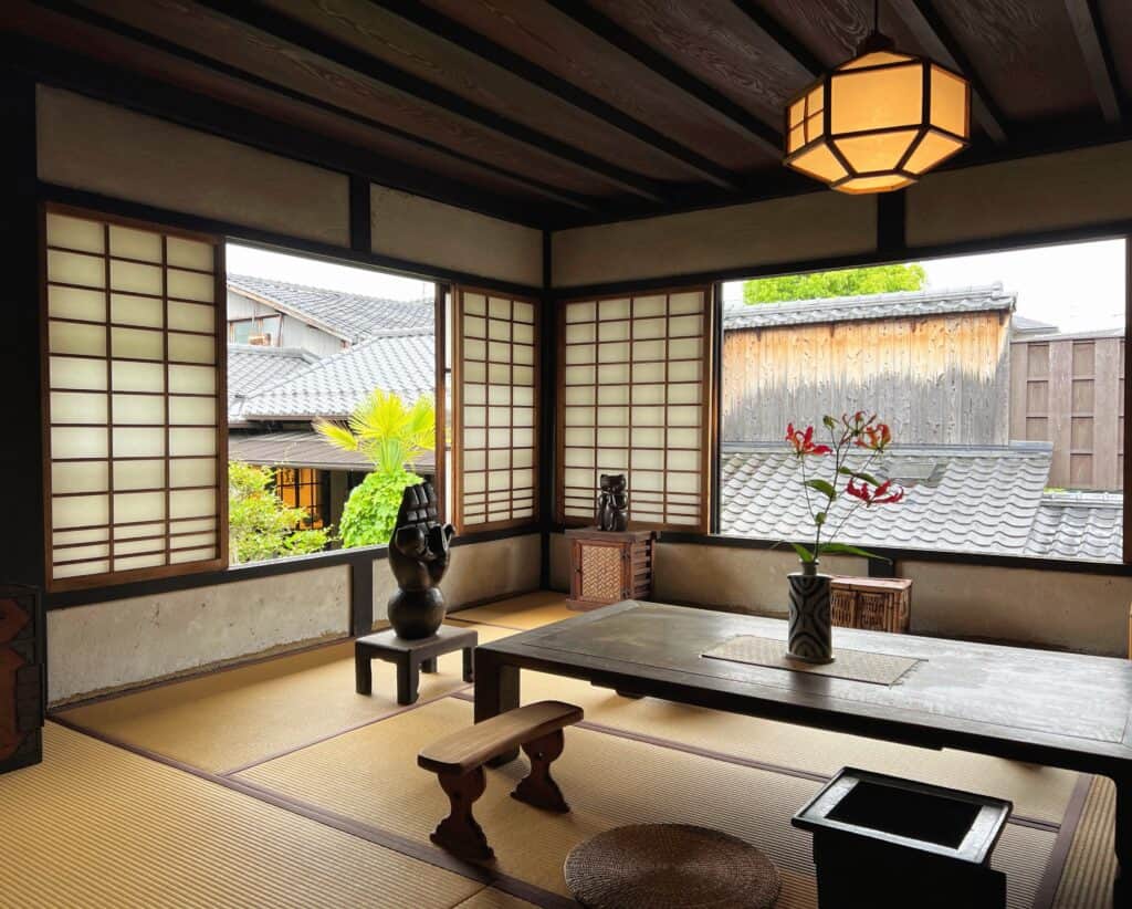 Kawai Kanjiro's House Kyoto Interior Second Story With Tatami Mats Open Windows View Of Rooftops